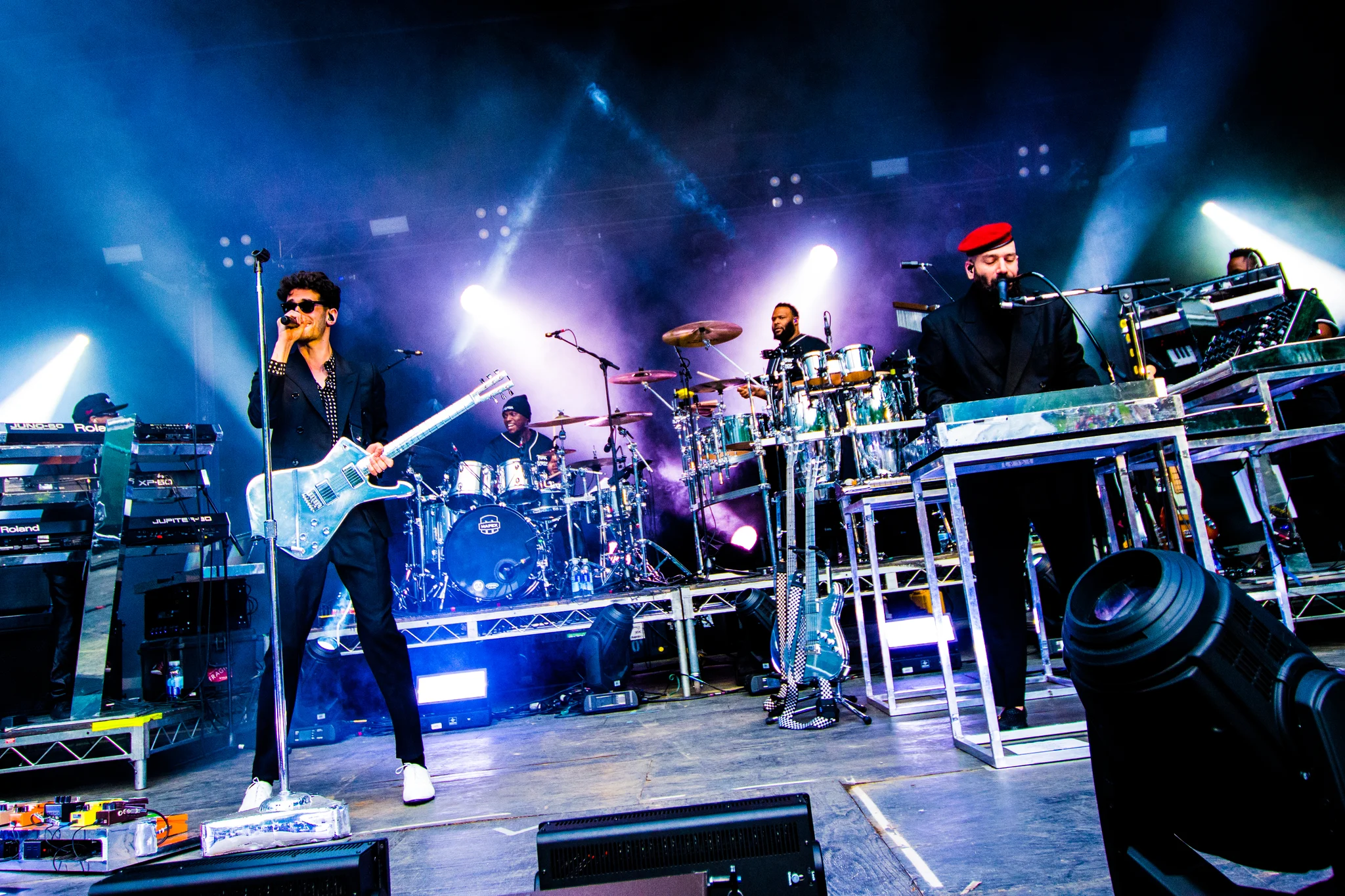Chromeo performing at Malkin Bowl, Vancouver, BC - concert photography by Michael Caswell