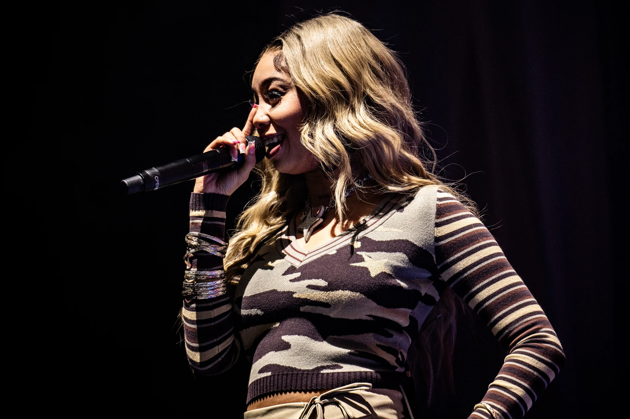 Anycia performing at Doug Mitchell Thunderbird Sports Centre, Vancouver, BC - concert photography by Michael Caswell