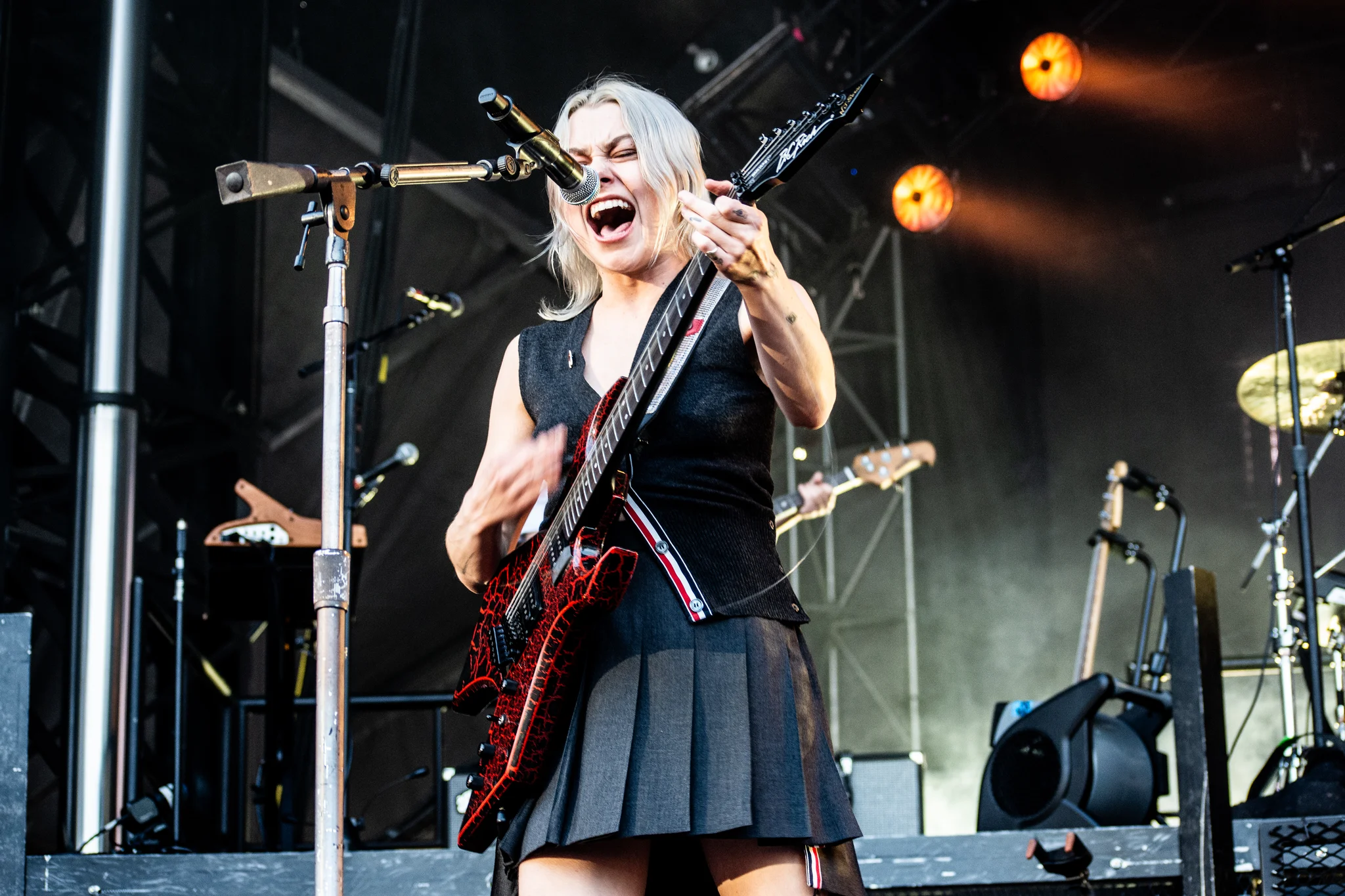Boygenius performing at PNE Amphitheatre, Vancouver, BC - concert photography by Michael Caswell