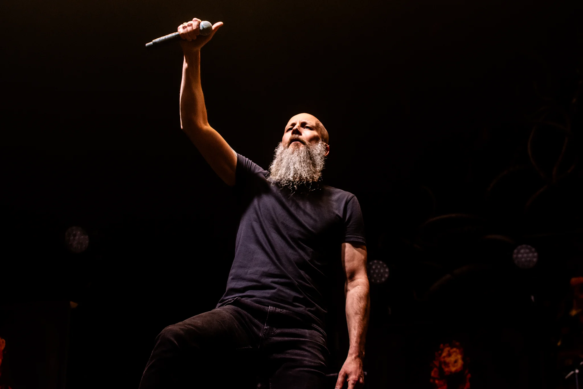 Meshuggah performing at Doug Mitchell Thunderbird Sports Centre, Vancouver, BC - concert photography by Michael Caswell