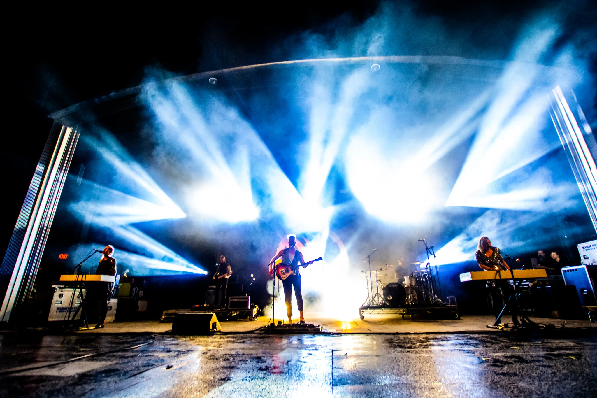 Mother Mother performing at Malkin Bowl, Vancouver, BC - concert photography by Michael Caswell