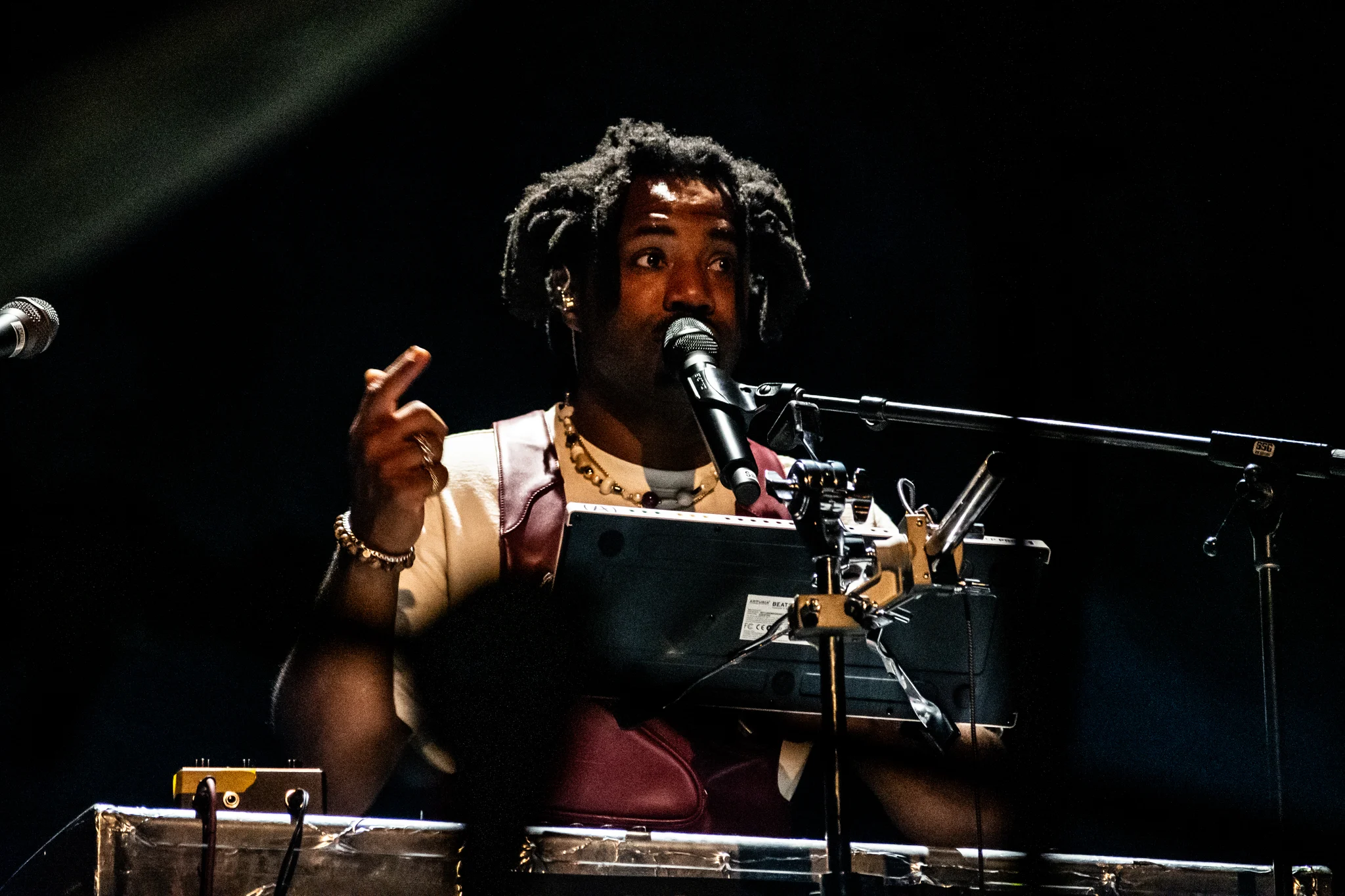 Sampha performing at Vogue Theatre, Vancouver, BC - concert photography by Michael Caswell