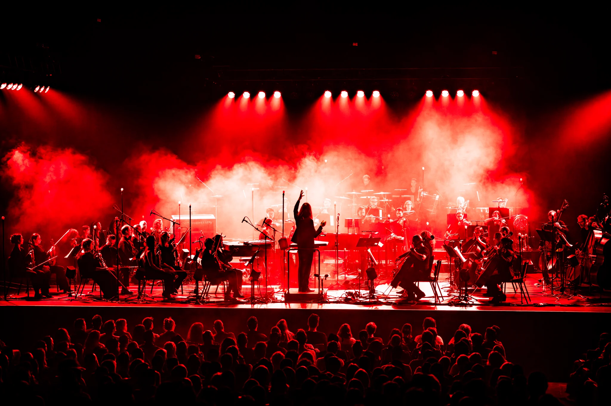 Sigur Ros performing at Queen Elizabeth Theatre, Vancouver, BC - concert photography by Michael Caswell