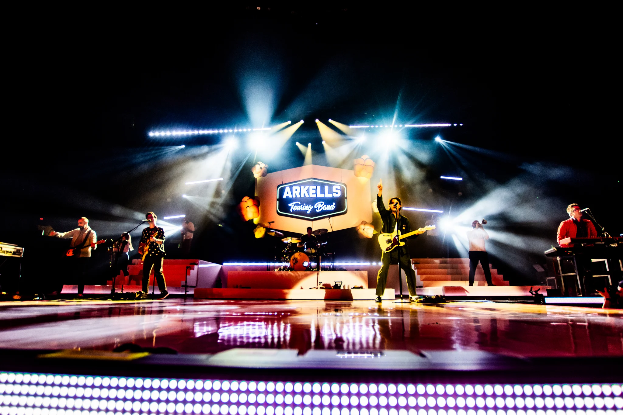 Arkells performing at Rogers Arena, Vancouver, BC - concert photography by Michael Caswell