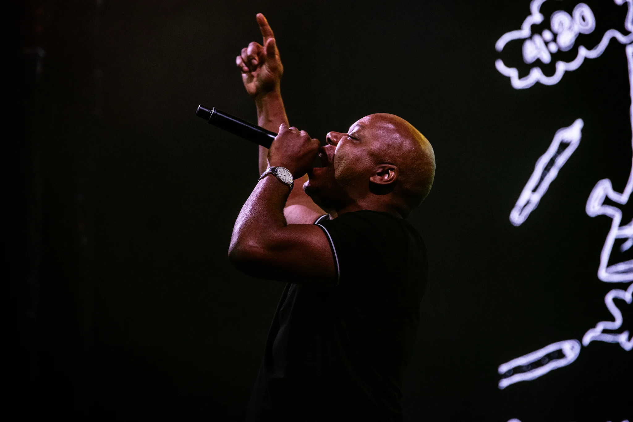 Too $hort performing at Rogers Arena, Vancouver, BC - concert photography by Michael Caswell