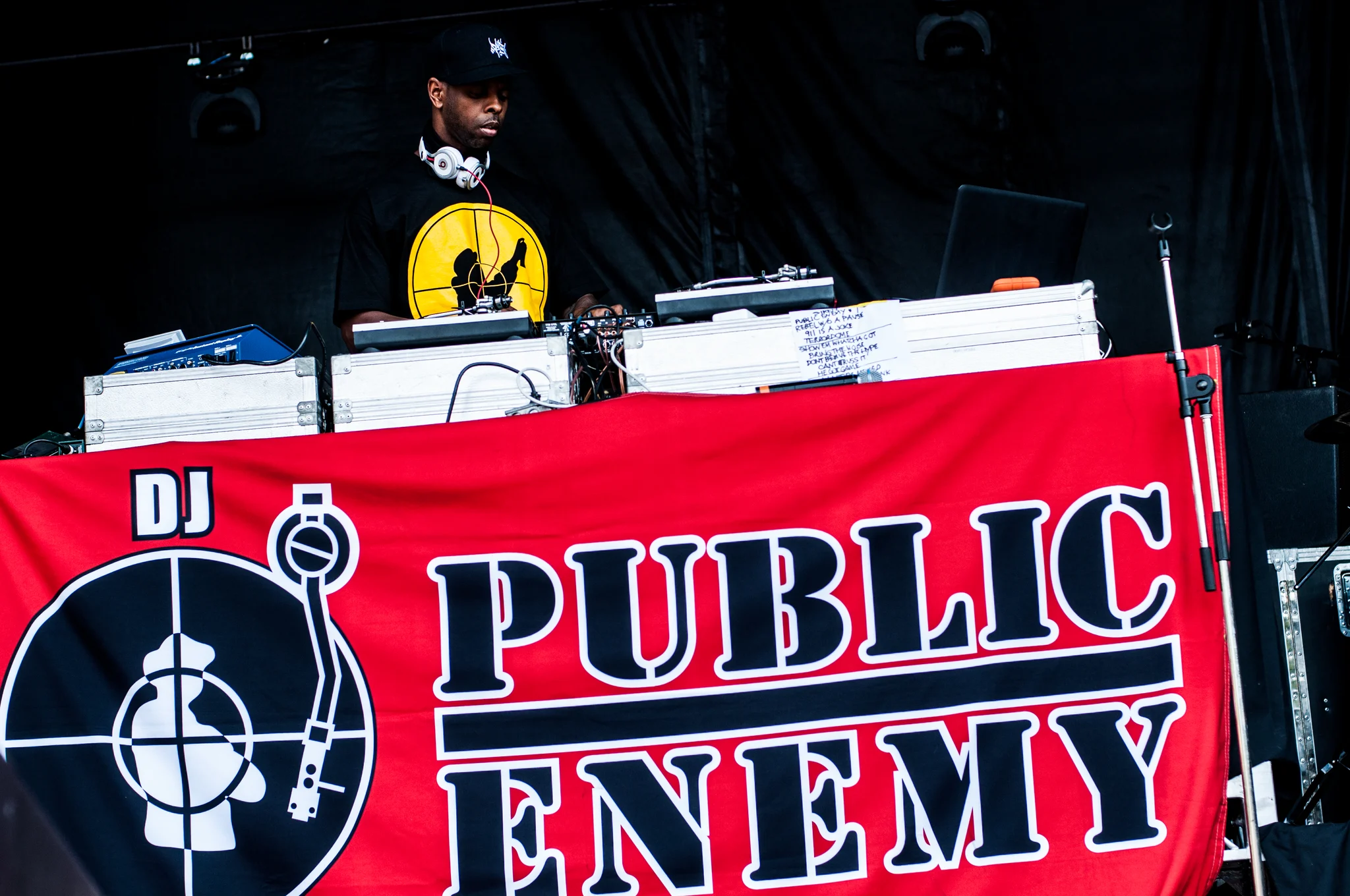 Public Enemy performing at Deer Lake Park, Vancouver, BC - concert photography by Michael Caswell