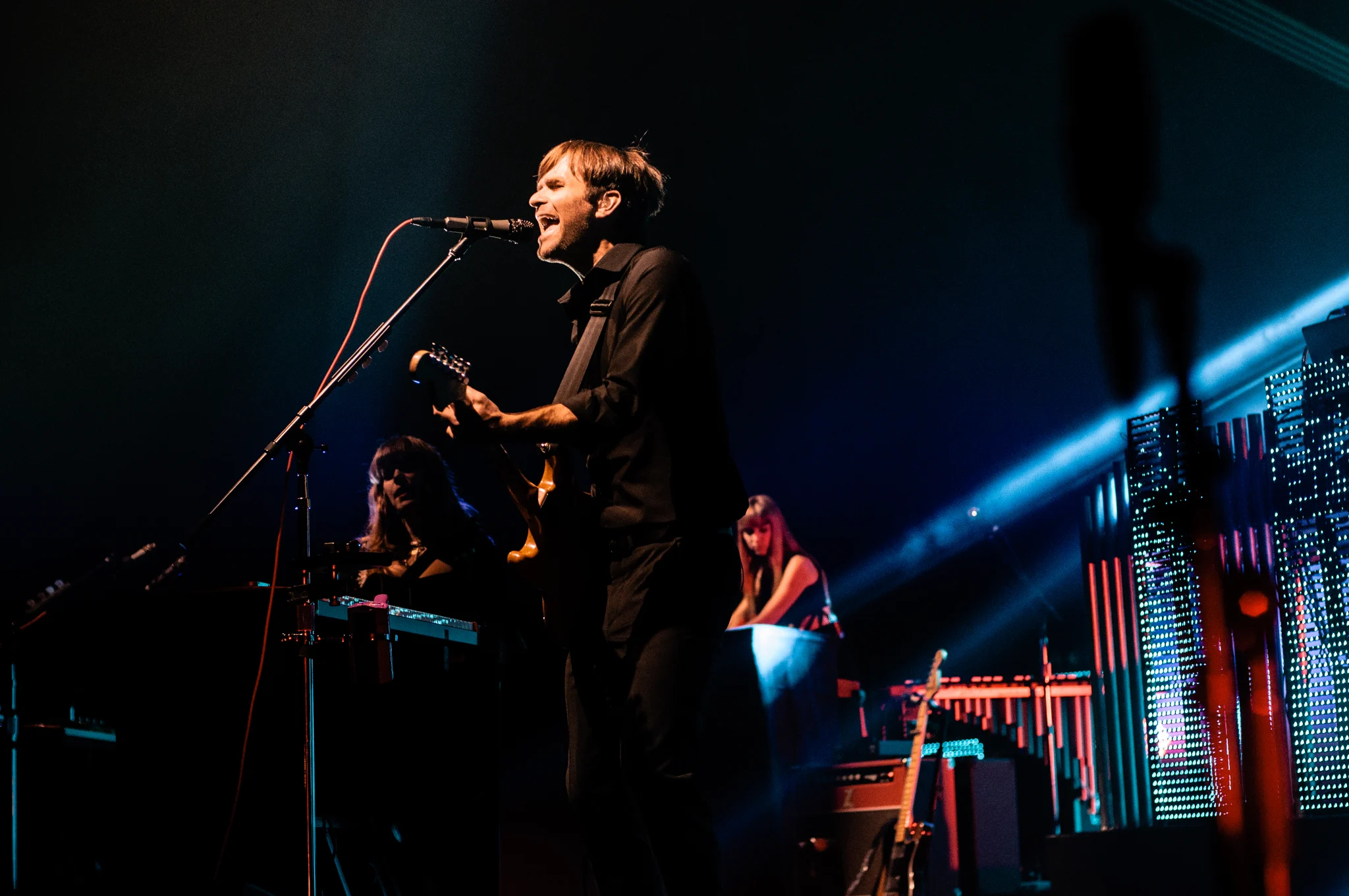 The Postal Service performing at Queen Elizabeth Theatre, Vancouver, BC - concert photography by Michael Caswell